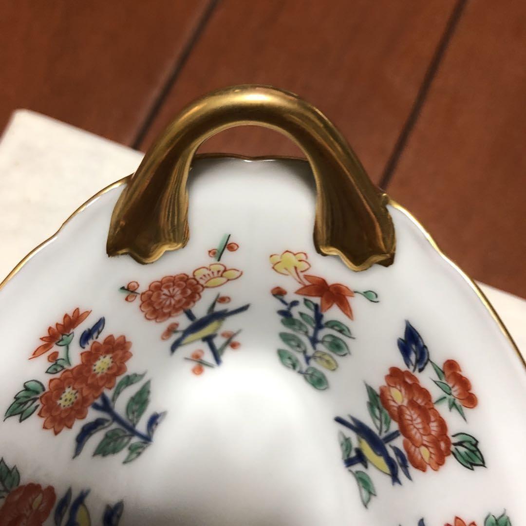 Amazon.co.jp: 有田焼 其泉窯 賞美堂 マイセン写し色絵草花文